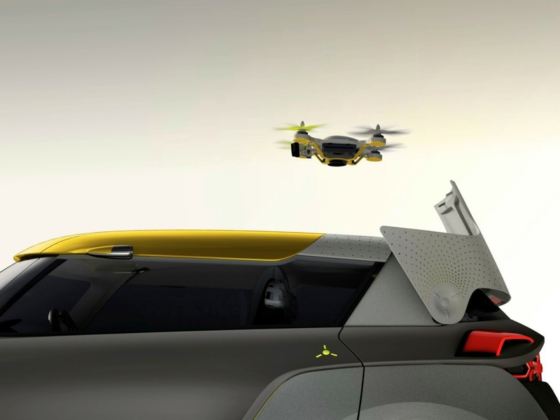Illustration for article titled New cool car carries a drone for terrain reconnoissance
